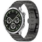 For OnePlus Watch 3 Twill Texture Stainless Steel Metal Watch Band(Black) - 1