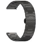 For OnePlus Watch 3 Twill Texture Stainless Steel Metal Watch Band(Black) - 3