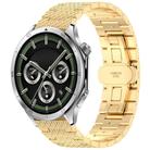 For OnePlus Watch 3 Twill Texture Stainless Steel Metal Watch Band(Gold) - 1