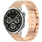For OnePlus Watch 3 Twill Texture Stainless Steel Metal Watch Band(Rose Gold) - 1