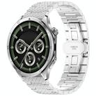 For OnePlus Watch 3 Twill Texture Stainless Steel Metal Watch Band(Silver) - 1