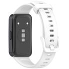 For Huawei Band 10 / 10 NFC / 9 / 9 NFC Metal Head Color Buckle Silicone Watch Band(White) - 2