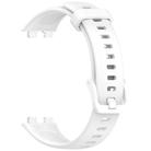 For Huawei Band 10 / 10 NFC / 9 / 9 NFC Metal Head Color Buckle Silicone Watch Band(White) - 3