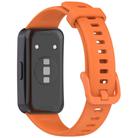 For Huawei Band 10 / 10 NFC / 9 / 9 NFC Metal Head Color Buckle Silicone Watch Band(Orange) - 2