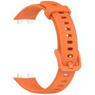 For Huawei Band 10 / 10 NFC / 9 / 9 NFC Metal Head Color Buckle Silicone Watch Band(Orange) - 3