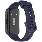 For Huawei Band 10 / 10 NFC / 9 / 9 NFC Metal Head Color Buckle Silicone Watch Band(Navy Blue) - 2