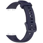 For Huawei Band 10 / 10 NFC / 9 / 9 NFC Metal Head Color Buckle Silicone Watch Band(Navy Blue) - 3