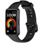 For Huawei Band 10 / 10 NFC / 9 / 9 NFC Metal Head Color Buckle Silicone Watch Band(Black) - 1