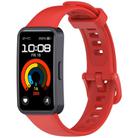 For Huawei Band 10 / 10 NFC / 9 / 9 NFC Metal Head Color Buckle Silicone Watch Band(Red) - 1