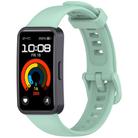 For Huawei Band 10 / 10 NFC / 9 / 9 NFC Metal Head Color Buckle Silicone Watch Band(Gray Green) - 1