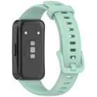 For Huawei Band 10 / 10 NFC / 9 / 9 NFC Metal Head Color Buckle Silicone Watch Band(Gray Green) - 2