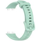 For Huawei Band 10 / 10 NFC / 9 / 9 NFC Metal Head Color Buckle Silicone Watch Band(Gray Green) - 3