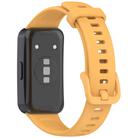 For Huawei Band 10 / 10 NFC / 9 / 9 NFC Metal Head Color Buckle Silicone Watch Band(Yellow) - 2