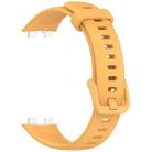 For Huawei Band 10 / 10 NFC / 9 / 9 NFC Metal Head Color Buckle Silicone Watch Band(Yellow) - 3