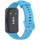 For Huawei Band 10 / 10 NFC / 9 / 9 NFC Metal Head Color Buckle Silicone Watch Band(Sky Blue) - 2