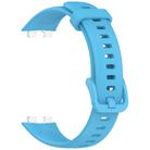 For Huawei Band 10 / 10 NFC / 9 / 9 NFC Metal Head Color Buckle Silicone Watch Band(Sky Blue) - 3
