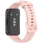 For Huawei Band 10 / 10 NFC / 9 / 9 NFC Metal Head Color Buckle Silicone Watch Band(Pink) - 2