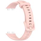 For Huawei Band 10 / 10 NFC / 9 / 9 NFC Metal Head Color Buckle Silicone Watch Band(Pink) - 3