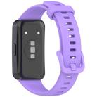 For Huawei Band 10 / 10 NFC / 9 / 9 NFC Metal Head Color Buckle Silicone Watch Band(Lilac) - 2