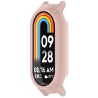 For Xiaomi Mi Band 8 / 8 NFC PC Ear Half Coverage Watch Protective Frame(Pink) - 2