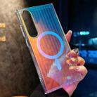 For Samsung Galaxy S25 Edge 5G Laser Texture MagSafe Shockproof Phone Case(Vertical Stripes) - 1