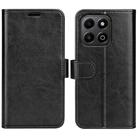 For Honor X6b R64 Texture Horizontal Flip Leather Phone Case(Black) - 1