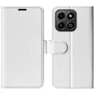 For Honor X6b R64 Texture Horizontal Flip Leather Phone Case(White) - 1