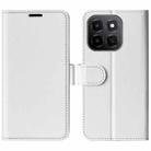 For Honor X6c R64 Texture Horizontal Flip Leather Phone Case(White) - 1