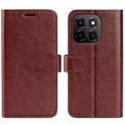 For Honor X6c R64 Texture Horizontal Flip Leather Phone Case(Brown) - 1