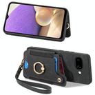 For Google Pixel 9a Retro Skin-feel Ring Multi-card Wallet Phone Case(Black) - 2