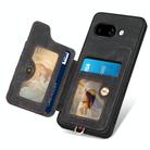 For Google Pixel 9a Retro Skin-feel Ring Multi-card Wallet Phone Case(Black) - 3