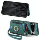 For Google Pixel 8 Pro Retro Skin-feel Ring Multi-card Wallet Phone Case(Green) - 2