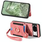 For Google Pixel 7a Retro Skin-feel Ring Multi-card Wallet Phone Case(Pink) - 2