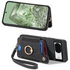 For Google Pixel 7a Retro Skin-feel Ring Multi-card Wallet Phone Case(Black) - 2