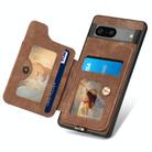 For Google Pixel 7 Retro Skin-feel Ring Multi-card Wallet Phone Case(Brown) - 3