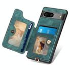 For Google Pixel 7 Retro Skin-feel Ring Multi-card Wallet Phone Case(Green) - 3