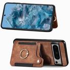 For Google Pixel 6a Retro Skin-feel Ring Multi-card Wallet Phone Case(Brown) - 2