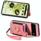 For Google Pixel 6 Retro Skin-feel Ring Multi-card Wallet Phone Case(Pink) - 2