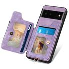 For Google Pixel 6 Retro Skin-feel Ring Multi-card Wallet Phone Case(Purple) - 3