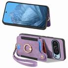 For Google Pixel 9 / 9 Pro Retro Skin-feel Ring Multi-card Wallet Phone Case(Purple) - 2
