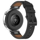 For Amazfit Bip 5 / GTR 4 Press Button 22mm Leather Watch Band(Black) - 2