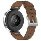For Samsung Galaxy Watch3 45mm Press Button 22mm Leather Watch Band(Brown) - 2
