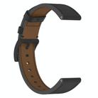 For Honor Watch ES / Magic Watch 2 42mm Press Button 20mm Leather Watch Band(Black) - 3