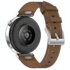 For Honor Watch 4 Pro Press Button 22mm Leather Watch Band(Brown) - 2