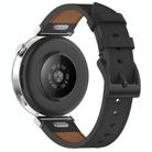 For COROS Pace 3 Press Button 22mm Leather Watch Band(Black) - 2