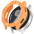 For Samsung Galaxy Watch 7 44mm Armour Hollow TPU Watch Protective Case(Orange) - 1