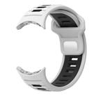 For Google Pixel Watch 3 45mm Two Color Reverse Buckle Silicone Watch Band(White Black) - 2