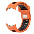 For Google Pixel Watch 3 45mm Two Color Reverse Buckle Silicone Watch Band(Orange Black) - 2