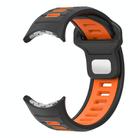 For Google Pixel Watch 3 45mm Two Color Reverse Buckle Silicone Watch Band(Black Orange) - 2