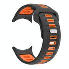 For Google Pixel Watch 3 45mm Two Color Reverse Buckle Silicone Watch Band(Black Orange) - 3